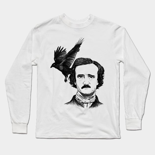 Poe and raven Long Sleeve T-Shirt by TealPangolin